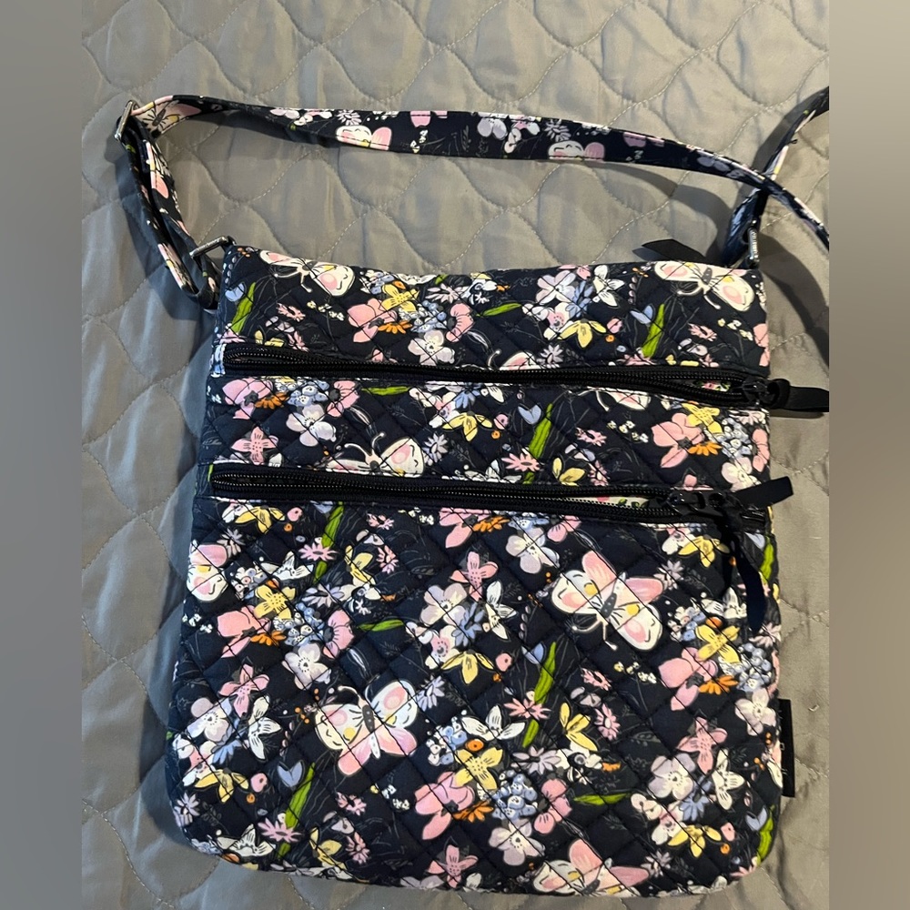 Vera Bradley Triple Zip Cross Body Bag